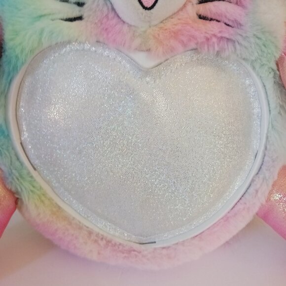Zuru Rainbocorns Plush Stuffed Unicorn Cat Pink Blue Tie Dye Glitter Heart 11" - Picture 2 of 11